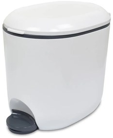Biely nášľapný plastový odpadkový kôš 3,5 l – Addis