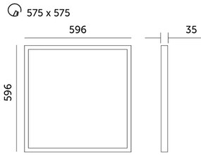 LED Podhľadový panel LED/40W/230V 4000K 60x60 cm