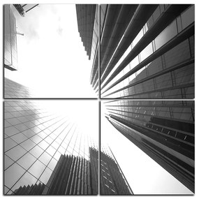 Obraz na plátne - Perspektíva mrakodrapu - štvorec 3252QE (100x100 cm)