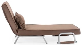 Kreslo pohovka rozkladacia PRATO hnedá - vintino.sk