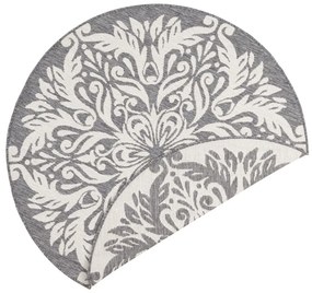 NORTHRUGS - Hanse Home koberce Kusový koberec Twin Supreme 103416 Madrid grey creme – na von aj na doma - 140x140 (priemer) kruh cm