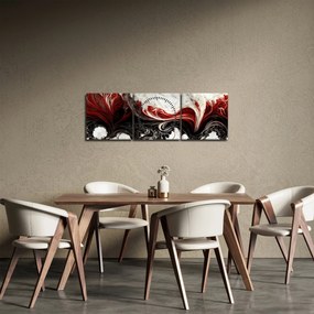 Obraz - Mramorovaná abstrakcia (s hodinami) (90x30 cm)