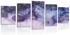 5-dielny obraz abstrakcia nočnej oblohy Varianta: 100x50