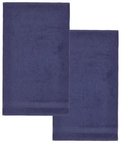 Tmavomodré froté bavlnené osušky v súprave 2 ks 90x140 cm Anti–Bacterial – Catherine Lansfield