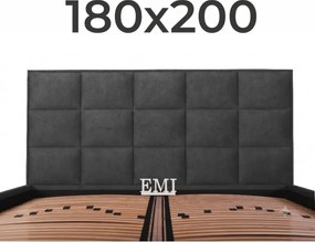 Posteľ čalúnená MONRA + lamelový rošt + matrac EMI