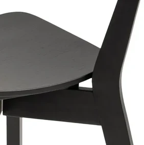Čierna stolička v retro štýle BLACKY