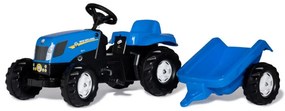 Šlapací traktor s vlečkou Rolly Toys New Holland Agriculture 013074