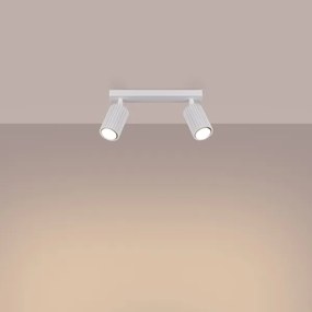 Sollux SL.1542 - Bodové svietidlo KARBON 2xGU10/10W/230V biela