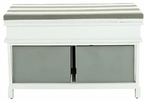 Kondela Seat Bench 2 biela / sivá