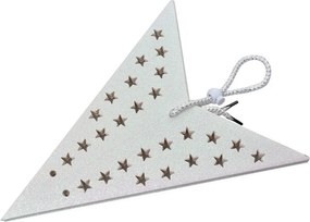Biela závesná vianočná papierová hviezda L - 60*12*60 cm