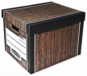Archivačný kontajner Fellowes Bankers Box Woodgrain 2 ks/bal, hnedá