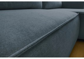Tmavomodrá variabilná rozkladacia rohová pohovka Nihad – Bobochic Paris
