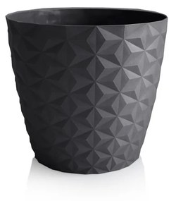 Crystal matt recyklovaný kvetináč 30 cm, antracit, 30 cm