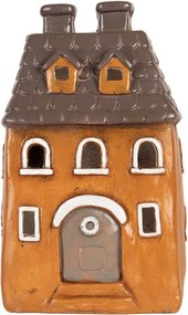 Tehlový domček svietnik na čajovú sviečku Homely - 23*17*37 cm