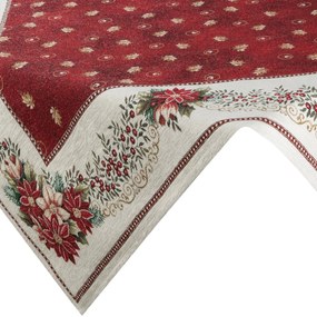 VIANOČNÝ GOBELÍNOVÝ OBRUS MERRY 140X180 CM VZOROVANÁ