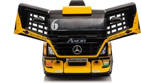 LEAN CARS Elektrické autíčko Mercedes s návesom XMX622B, LCD, žlté