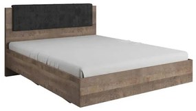 Drevená posteľ Laura 160x200, dub grande pieskový, matera