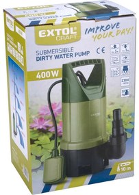 EXTOL CRAFT Ponorné čerpadlo 400W, max. 7500l/hod, max. výtlak 5m 414123