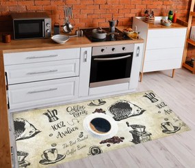 Protišmykový koberec / behúň ANDRE 2835 zelený / hnedý