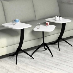 Odkladací stolík Pion White, 3 ks