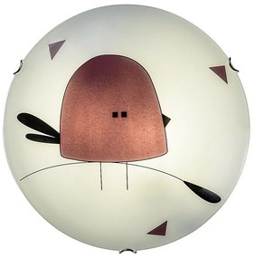 Rabalux 71278 detské sklenené stropné svietidlo Fowly, biela