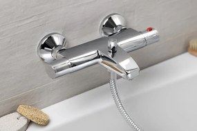 Aqualine Aqualine, ACTION nástenná sprchová termostatická batéria, chrómová, MB155