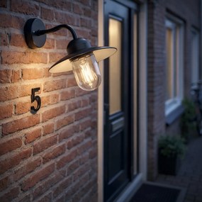 Vonkajšia nástenná lampa čierna IP44 - Mníchov