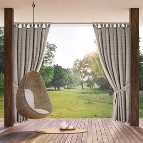 Dekorstudio Hnedý záhradný záves GARDEN 10 na putkách Rozmer závesu: 155x260cm