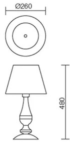 Redo 02-713 - Stolná lampa FABIOLA 1xE27/28W/230V