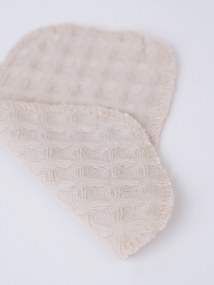 Vaflové kozmetické obrúsky (4 ks) - prírodná