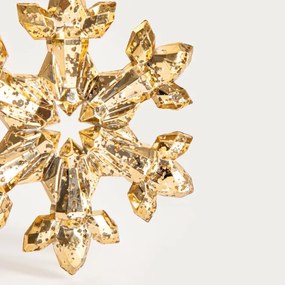 Závesná vianočná dekorácia ASTRE zlatá vločka 755262