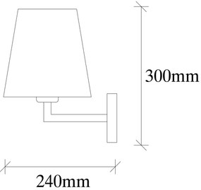 Nástenné svietidlo PROFIL 1xE27/60W/230V