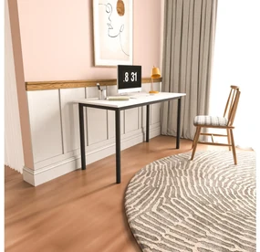 PC stolík 110x55 Vivi (čierna + biela). Akcia -22%. Vlastná spoľahlivá doprava až k Vám domov. 1107792