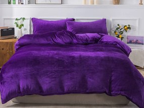 Francúzske mikroplyšové obliečky JORGA Exclusive - tmavo fialové
