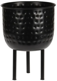 KOVOVÝ KVETINÁČ DOT 25,5X19 CM ČIERNA