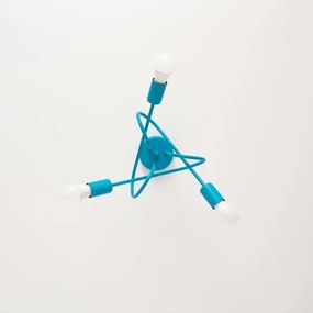 LED Detský prisadený luster OXFORD 3xE27/15W/230V modrý