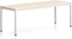 Lavica FRAME, biela podnož, 1685 x 404 x 468 mm, breza
