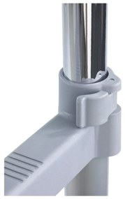 Šedý kovový teleskopický pojazdný stojan na oblečenie Twin - Wenko