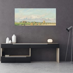 Obraz - Camille Pissarro, Landscape, Ile de France, reprodukcia (120x50 cm)