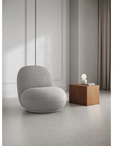 Svetlosivé kreslo z textílie buklé Chuck – Micadoni Home