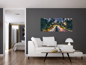 Obraz nočného mesta (120x50 cm)