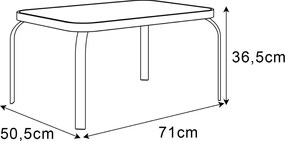 ZÁHRADNÝ JEDÁLENSKÝ SET ILARIO 2 X STOLIČKA + DVOJKRESLO + STÔL + STOLÍK