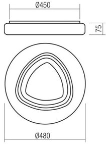 Redo 05-919 - LED stmievateľné stropné svietidlo GALAX LED/48W/230V biela + DO