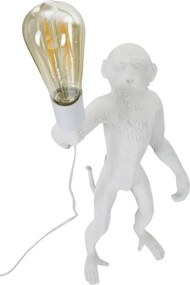 Stolná lampa Opica 55 cm biela