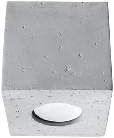 Sivé bodové svietidlo 10x10 cm Geo – Sollux