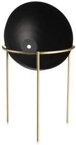 KOVOVÝ KVETINÁČ SO STOJANOM LOFT 25X19 CM ČIERNA/ZLATÁ