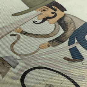 Astronóm na bicykli (120x50 cm)
