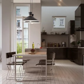 Redo 01-1462 - Luster na lanku KIMONO 1xE27/42W/230V pr. 39,5 cm čierna