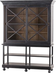 Kredenc Rimir 160 x 50 x 220 old black &amp; natural