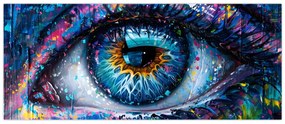 Obraz - Maľba oka (120x50 cm)